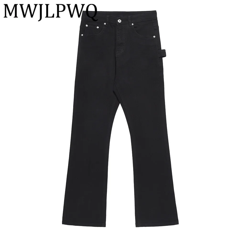 

MWJLPWQ American Men's Flared Jeans Loose Casual Solid Color Basic Ins High Street Casual Autumn Tide Wide Leg Long Pants 12323
