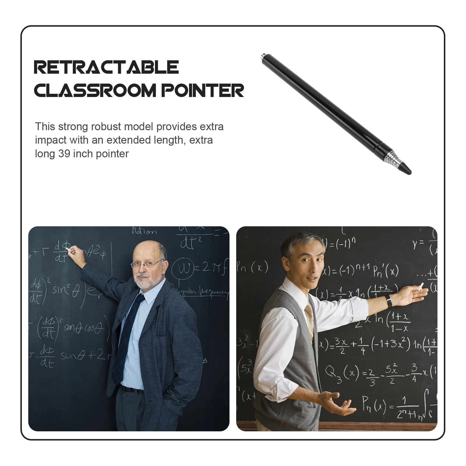 

Extendable Pointer Inch Retractable Handheld Presenter Classroom Telescopic Retractable Pointer Whiteboard Indicator Teaching