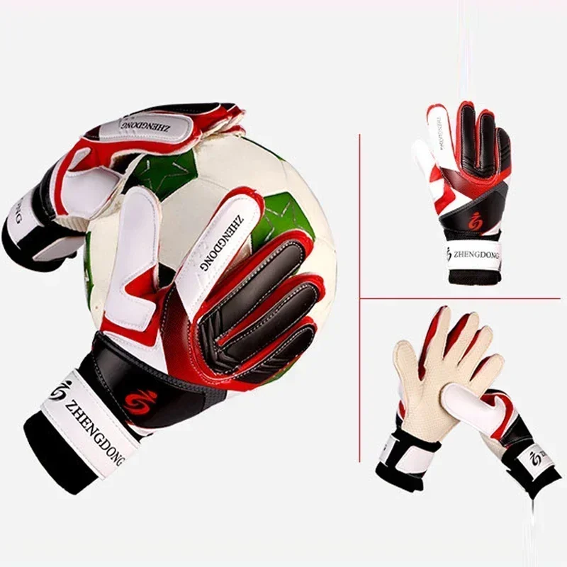 Guantes de portero de fútbol profesional para adultos y niños, portería de protección para los dedos, guantes de fútbol de látex grueso para portería de fútbol