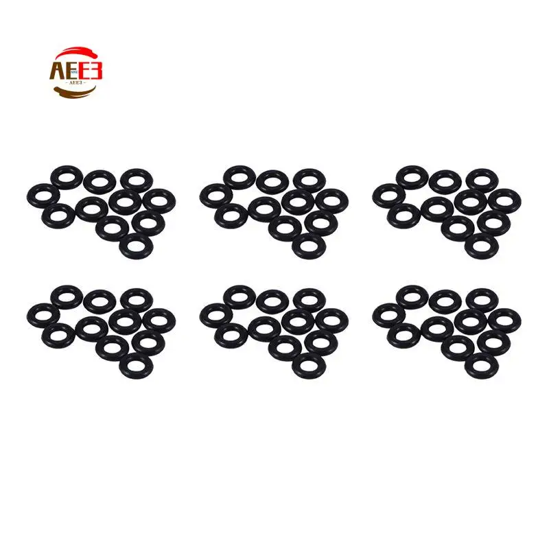 AEE3-60 Pcs Black Rubber Oil Seal O Shaped Rings Seal Washers 8 X 4 X 2 Mm
