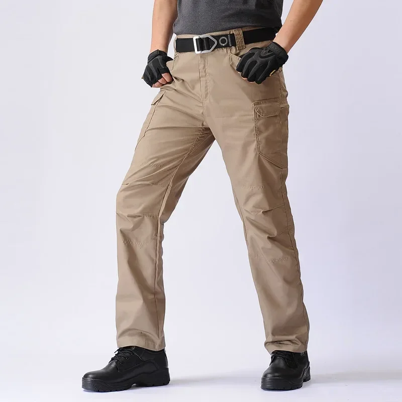 

Quick Dry Outdoor Military Pants Multi Pockets Elastic Tactical Pant Waterproof IX7 IX9 Casual Cargo Trousers Men Clothing