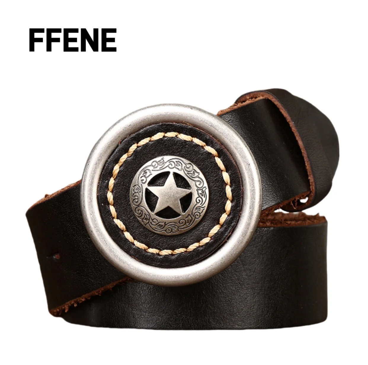 

Personality trend luxurious thick first-layer cow leather belt high-end texture men's genuine leather belt Korean style retro
