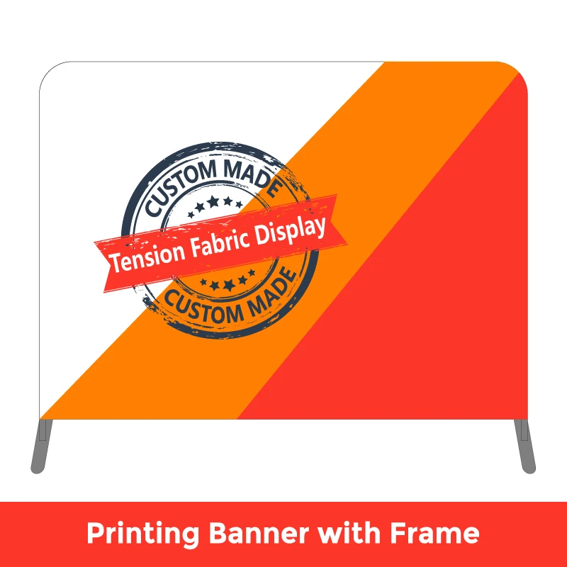 Straight fabric backpdrop show Square Corners Tension Fabric Printed Banner,Exhibition Advertising Backwall Display