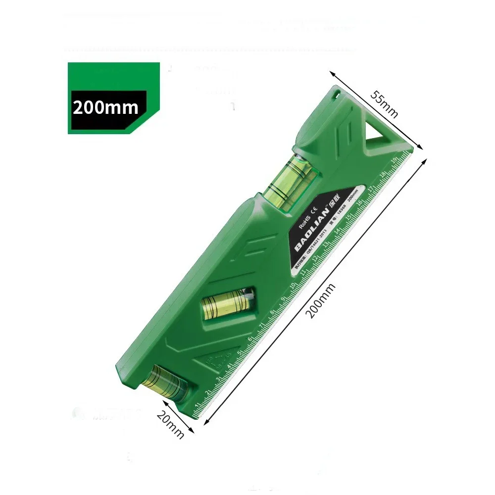 Бытовая портативная магнитная линейка уровня, мини-высокоточный уровень, вертикальный измерительный прибор 45 градусов, точное измерение 3 в 1,