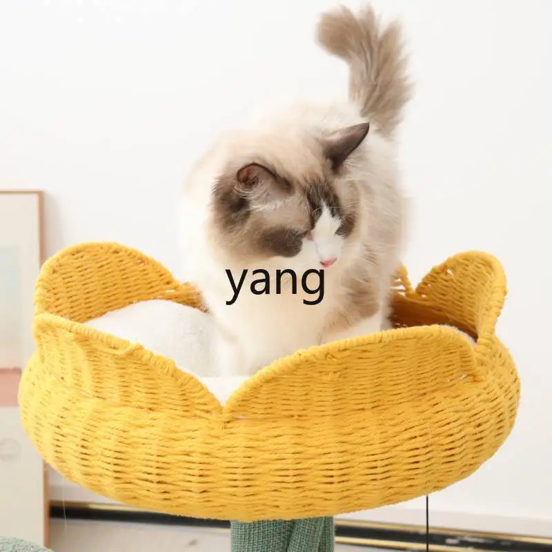 Yjq Cute Chamfer Cat Nest Pet Supplies Short Foot Cat Grinding Claw Scratching Board Tulip