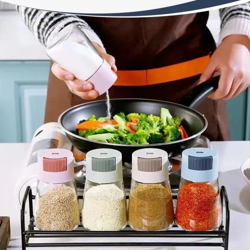 1PCS Measuring Seasoning Bottle Salt Pepper Shaker Set, Kitchen Metering Spice Salt Paprika, Pepper Cumin Powder Sugar Dispenser