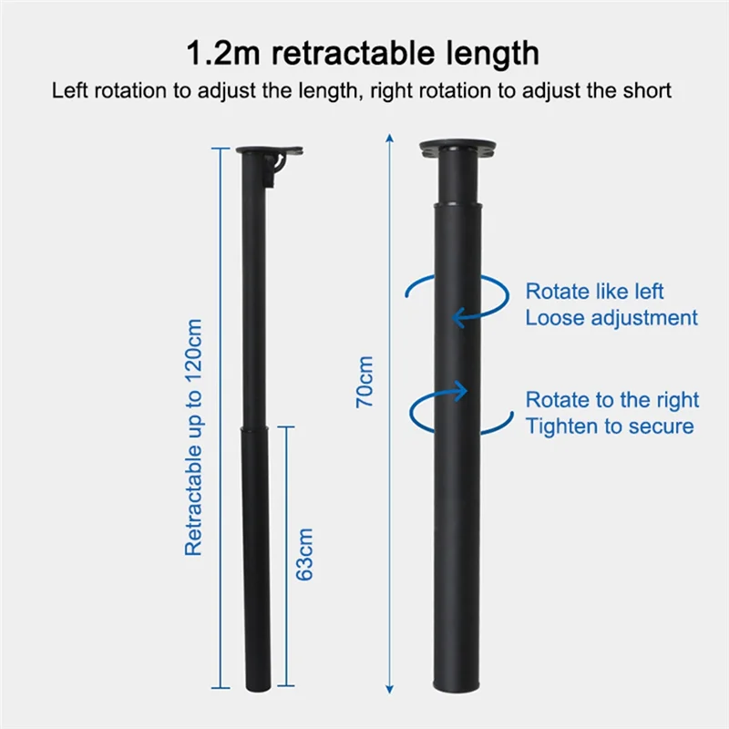 B52C 1 قطعة الثقيلة أرجل طاولة قابلة للطي قابل للتعديل تلسكوبي بار الساق المدرفلة على البارد الصلب الطعام مكتب القدم قوس الأبيض