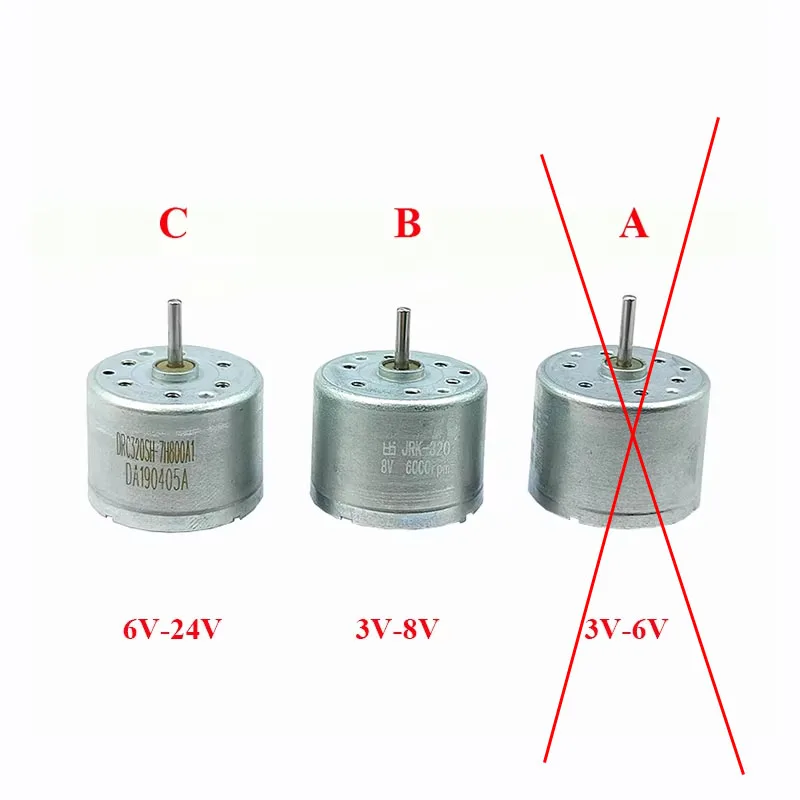 

1PCS RF-320T-12400/RK-320T-11440/RC-320SH Mini 24mm Electric Motor DC 3V 6V 8V 12V 18V 24V Round Spindle Motor DIY Toy Model