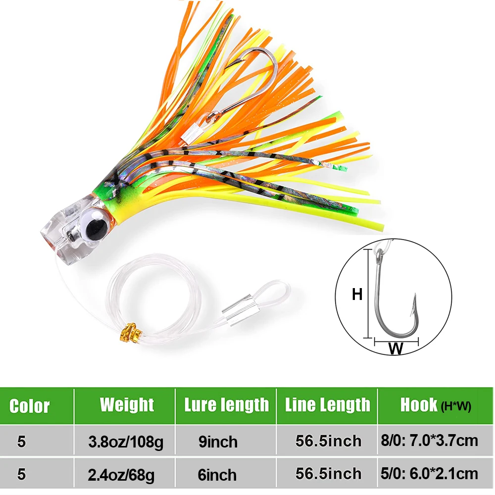 Señuelos de trolling – Pulpos artificiales para pesca en alta mar - imagen 4