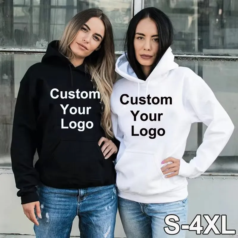 10pcs Customized Hoodies Men Women Casual Custom Design LOGO Pullover DIY Picture Text Sweatshirt Clothing Loose Trend Hoodies