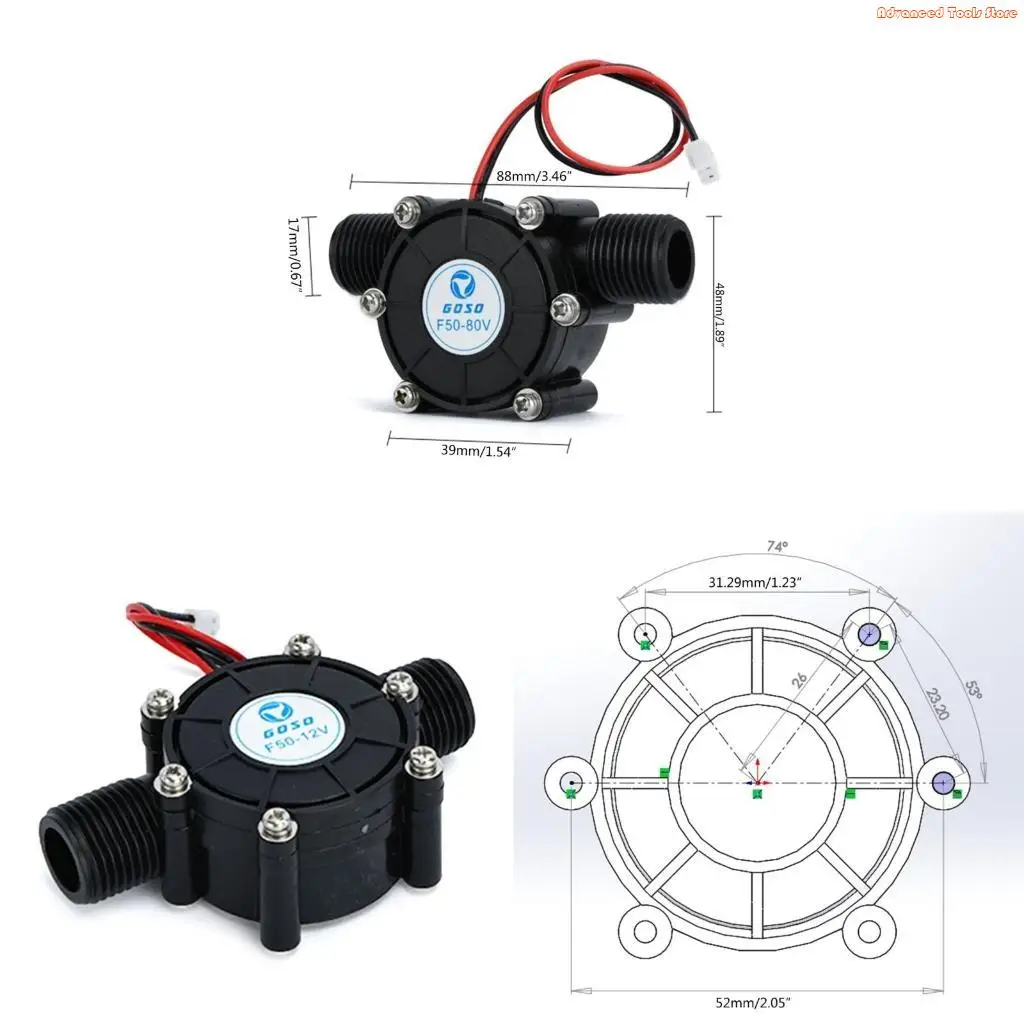 10W Micro-Generator Micro-hydro Water Pump Hotel Tap 5V 12V 80V Turbine-Hydroelectric Power Energy-Generator W91B