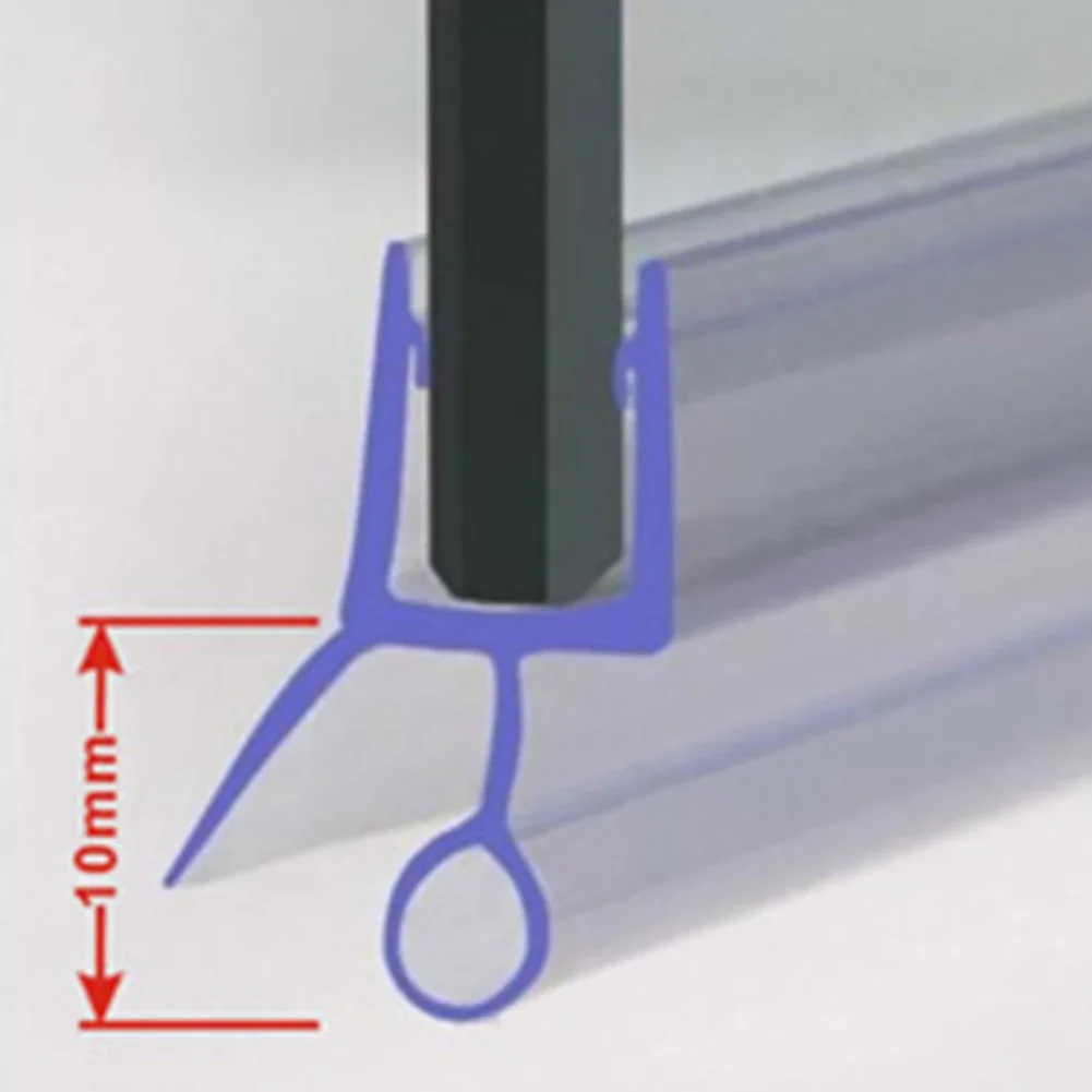 Tiras de vedação transparentes para porta do chuveiro, defletor de água, acessórios do banheiro, comprimento 50cm, 6mm, 8mm, 10mm, 12mm, 2Pcs