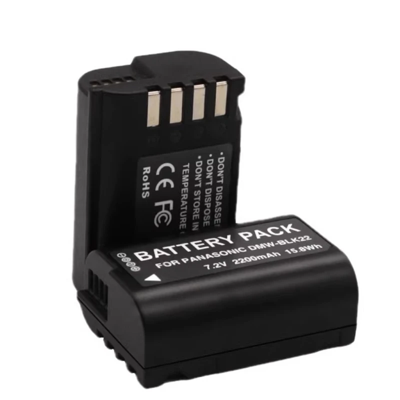 

2 шт./лот DMW-BLK22 2200 мАч 7.2 В литиевая аккумуляторная батарея для камер Lumix DC-S5 S5K GH5 GH5S