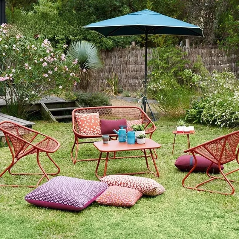 

Outdoor rattan sofa, villa courtyard leisure furniture