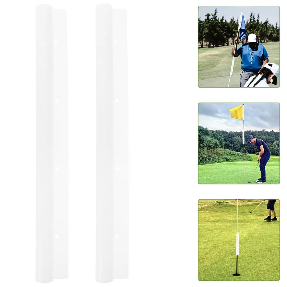 

4 Pcs Flag Tube Golfing Tubes Fixed Flags Pole Accessories Holder Fixing Poles Frame