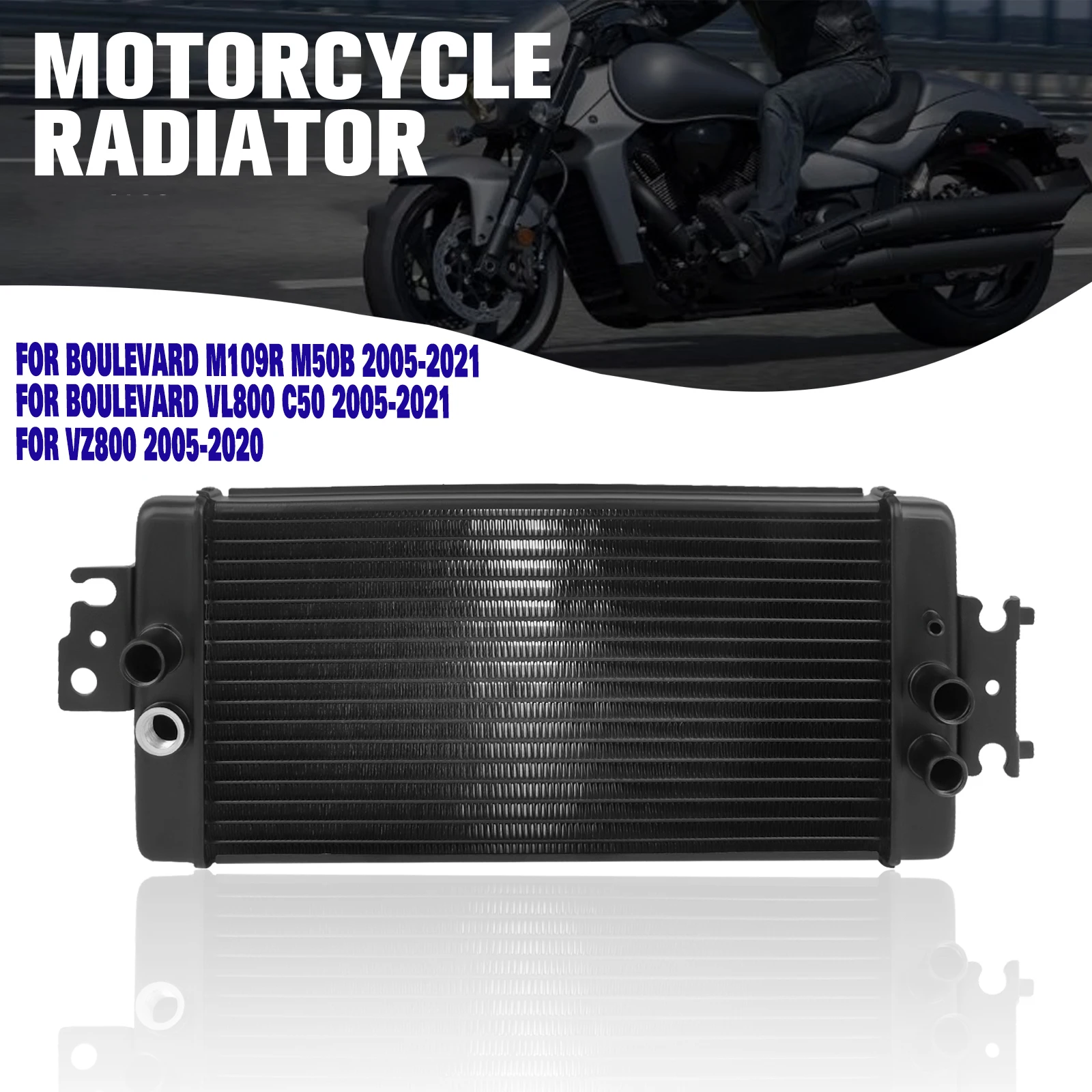 

For Suzuki Boulevard M109R M50B VL800 C50 2005-2021 VZ800 2005-2020 VL VZ 800 Engine Radiator Coolant Cooler Cooling Water Tank
