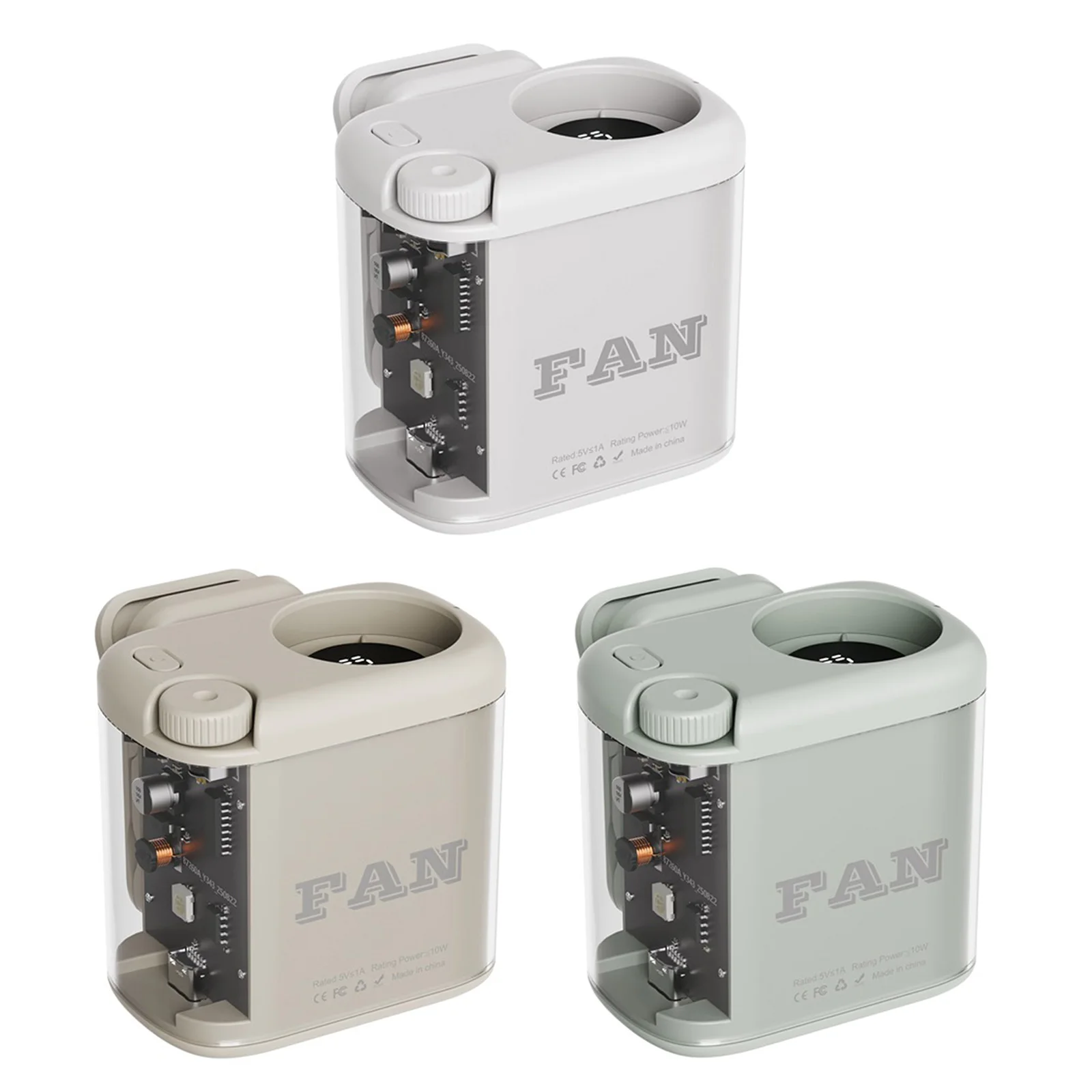Hands-Free Fan 100 Speeds Adjustable Wearable Waist Fan 1800mAh Battery Built in Colorful Lighting for Camping Vacation Outdoor