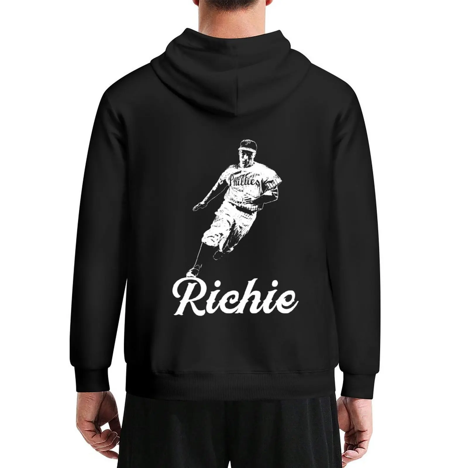 

Richie Ashburn - White Stencil Hoodie korean autumn clothes men wear blouse winter clothes new in hoodies