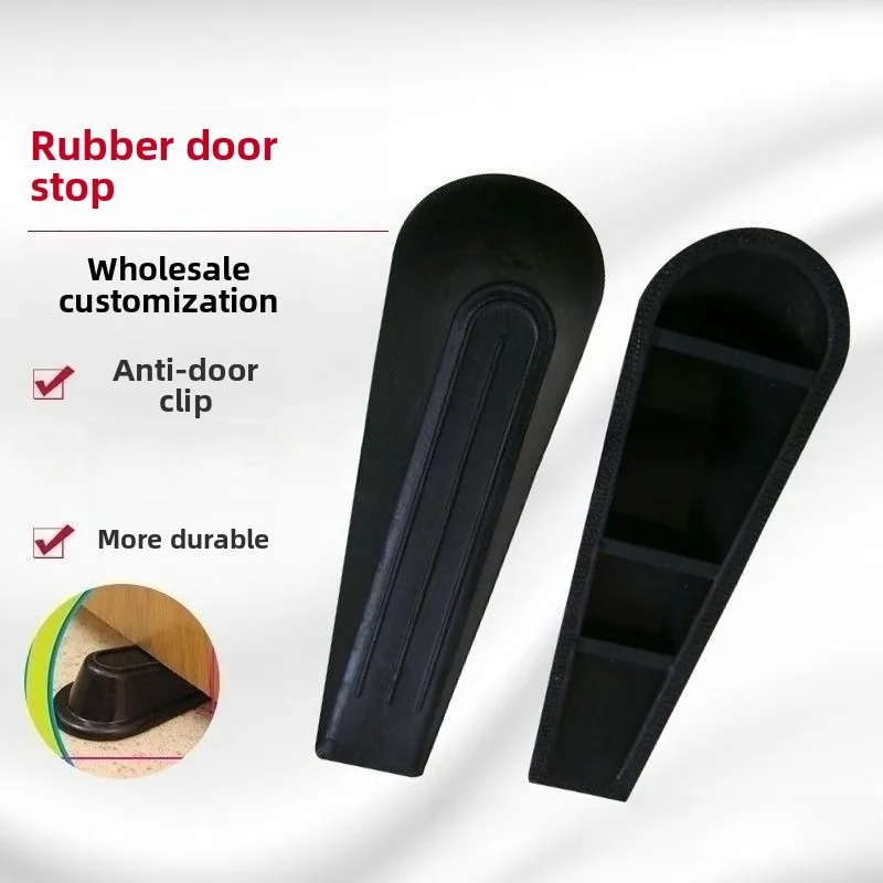 

Rubber Door Stopper Movable No Drill Anti Slip Anti Collision Front Wedge for Home Household Furniture Protector