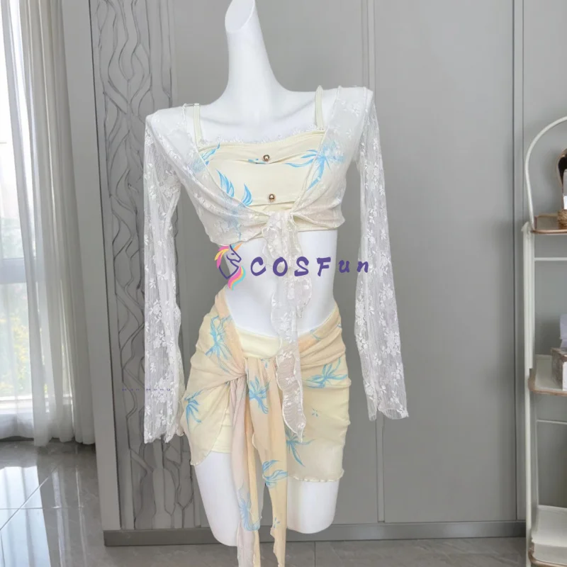 أزياء الحب والعميق البطلة التأثيرية ملابس السباحة أنيمي لعب الأدوار حفلة الهالوين كرنفال الزي للنساء COSFun #4