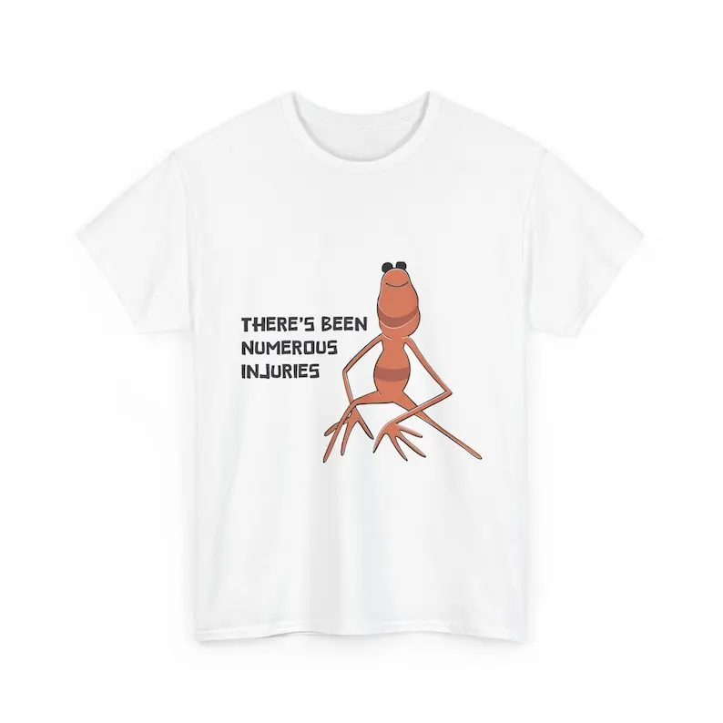 

Marcus The Worm Numerous Injuries Pair Letters Printed T-shirt Tops All-match Casual Style Crewneck Cotton Tops Tee Shirt Short