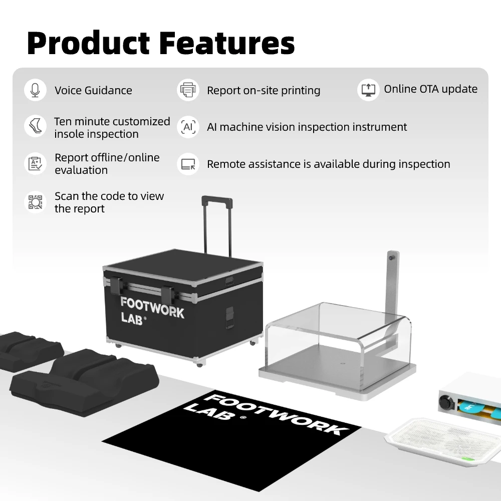 FOOTWORK LAB Foot Scanner CMOS Sensor USB Interface Portable Orthotic Podoscope Gait Analysis Pressure Scanner Stock CE