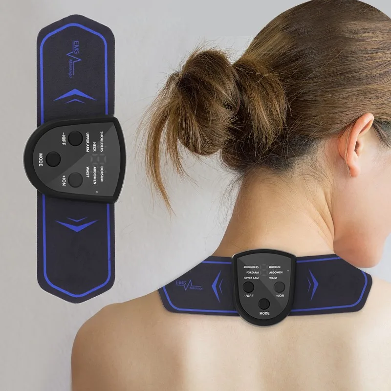 

Neck Massager USB Electric HD Display Neck and Back Massager Stimulator Body Cervical Muscle