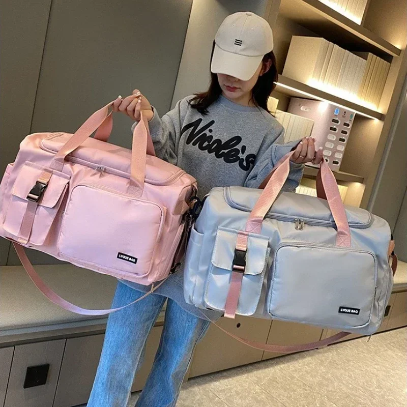 Sports Gym Bag Travel Dry Wet Handbags For Women Female Swimming Shoulder Crossbody Fitness Outdoor Travel Bag Weekender Duffel
