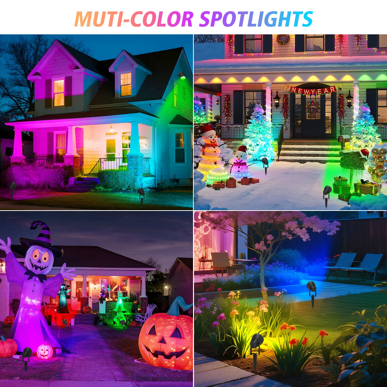 COB RGB Led مصابيح حديقة مصباح حديقة الجهد المنخفض إضاءة المناظر الطبيعية مقاوم للماء مصابيح خارجية حديقة الديكور الإضاءة في الهواء الطلق #4