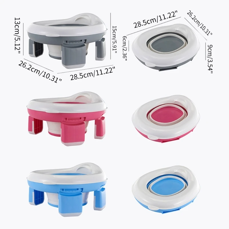 Doublures WC pliables pour bébé, détachables, réutilisables, pour l'extérieur l'intérieur, pour garçons filles, D5QA