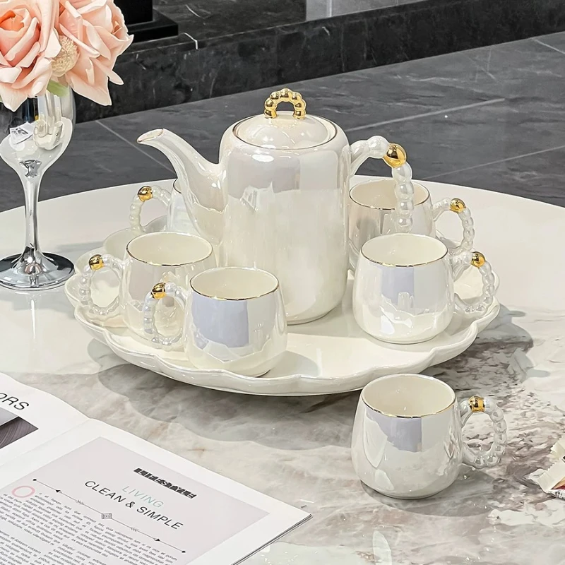 Afternoon Cute Tea Sets Home Accessory Station Teapot Tea Sets Cup Kitchenware Jogo De Cha Porcelana Coffee Accessories
