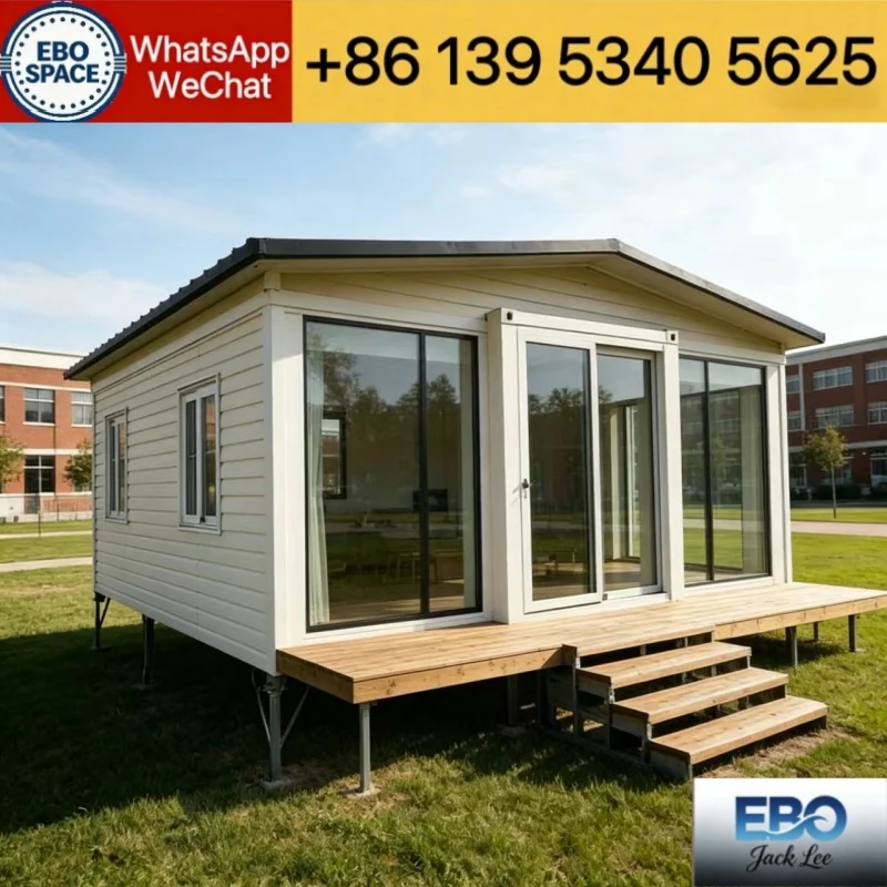 Luxury outdoor 30ft expandable prefab container house foldable villa waterproof long lifespan design includes kitchen bathroom i