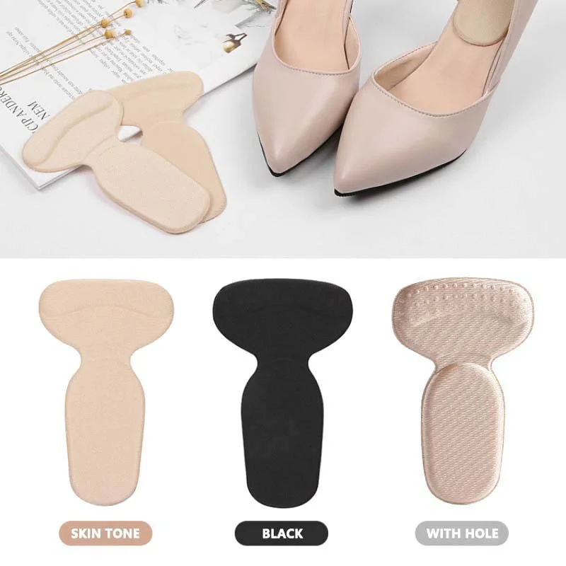 High Heel Pads for Women Shoes Adjust Size T Shape Self-Adhesive Stickers Foot Back Anti-Wear Grips Liner Inserts Care Protector