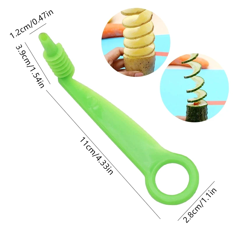 عشوائي Spiralizer رقائق صانع تورنادو دوامة المسمار رقائق البطاطس القاطع دليل الملتوية قطاعة البطاطس أدوات المائدة في الهواء الطلق #6