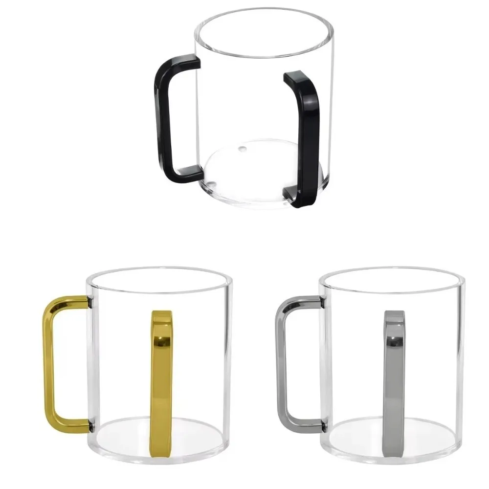 Transparent Netilat Yadayim Cup Thickened Dual Handles Acrylic Wash Cup Large Capacity Acrylic Material Jewish Prayer Wash Cup