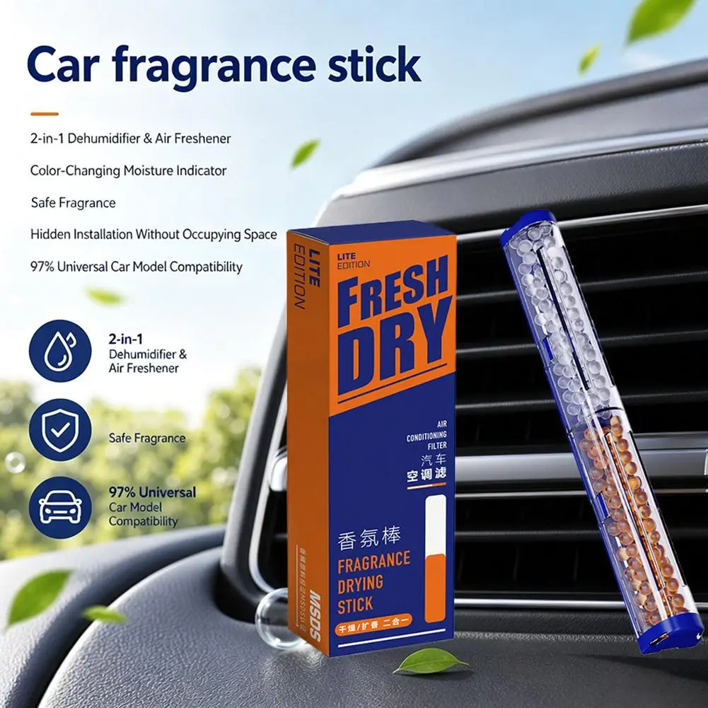 Universal Car AC Filter Air Freshener Drying Stick Smart Color-Changing Purifier Aromatherapy Invisible Fragrance