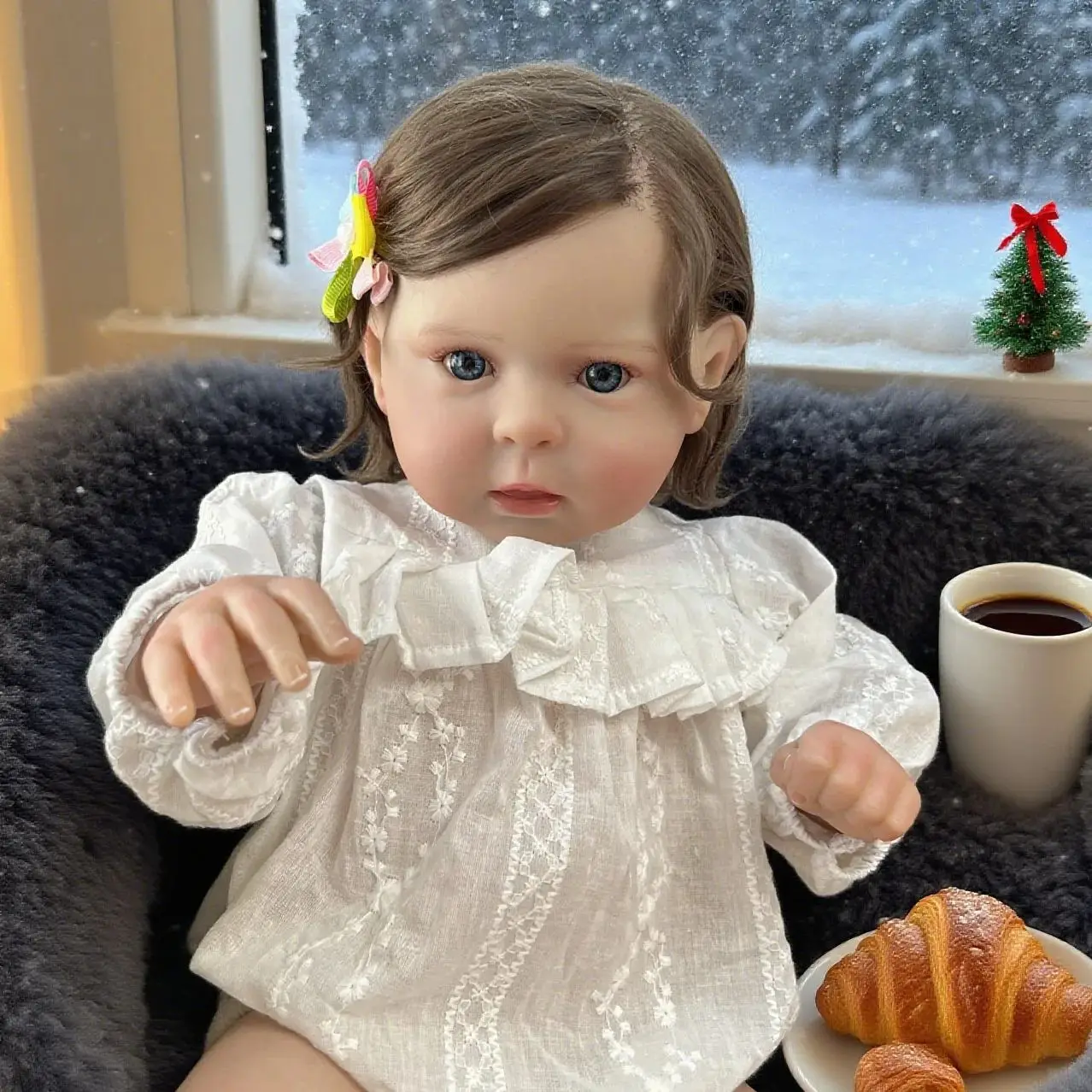 Doek Lichaam 50CM Zoete Reborn Babypop Speelgoed Voor Meisje Levensechte 3D Huidpop met Bloedvat Prinses Peuter Verjaardagscadeau