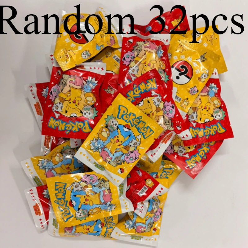 Neu! Heiße 32-teilige Pokémon Pikachu Überraschungs-Radiergummi-Blindbags – Sammelbare Überraschungs-Radiergummis, niedliche Cartoon-Schreibwaren für Preise und Spielzeug