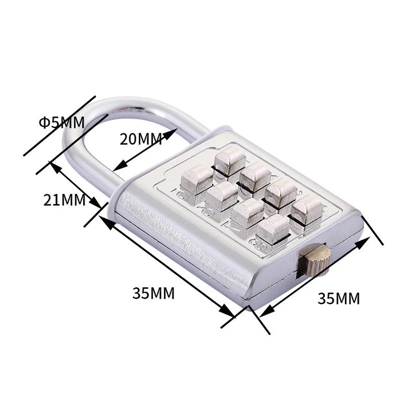 8 Digits Password Code Combination Padlock Zinc Alloy Suitcase For Luggage Travel Code Smart Lock Code Keyed Anti-thieft Lock