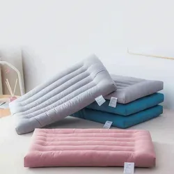 Children Pillow Cotton Feather Velvet Solid Low Flat Pillow Neck Protection Ultra Thin Pillow Adult Bedding Without Pillowcase