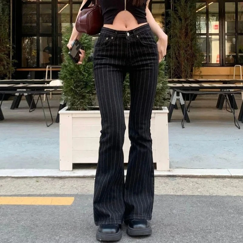 سراويل هاراجوكو المستقيمة على الموضة الكورية سراويل منخفضة الارتفاع برباط على الموضة الكورية ملابس الشارع الشهير فضفاضة غير رسمية للنساء 2026 #1