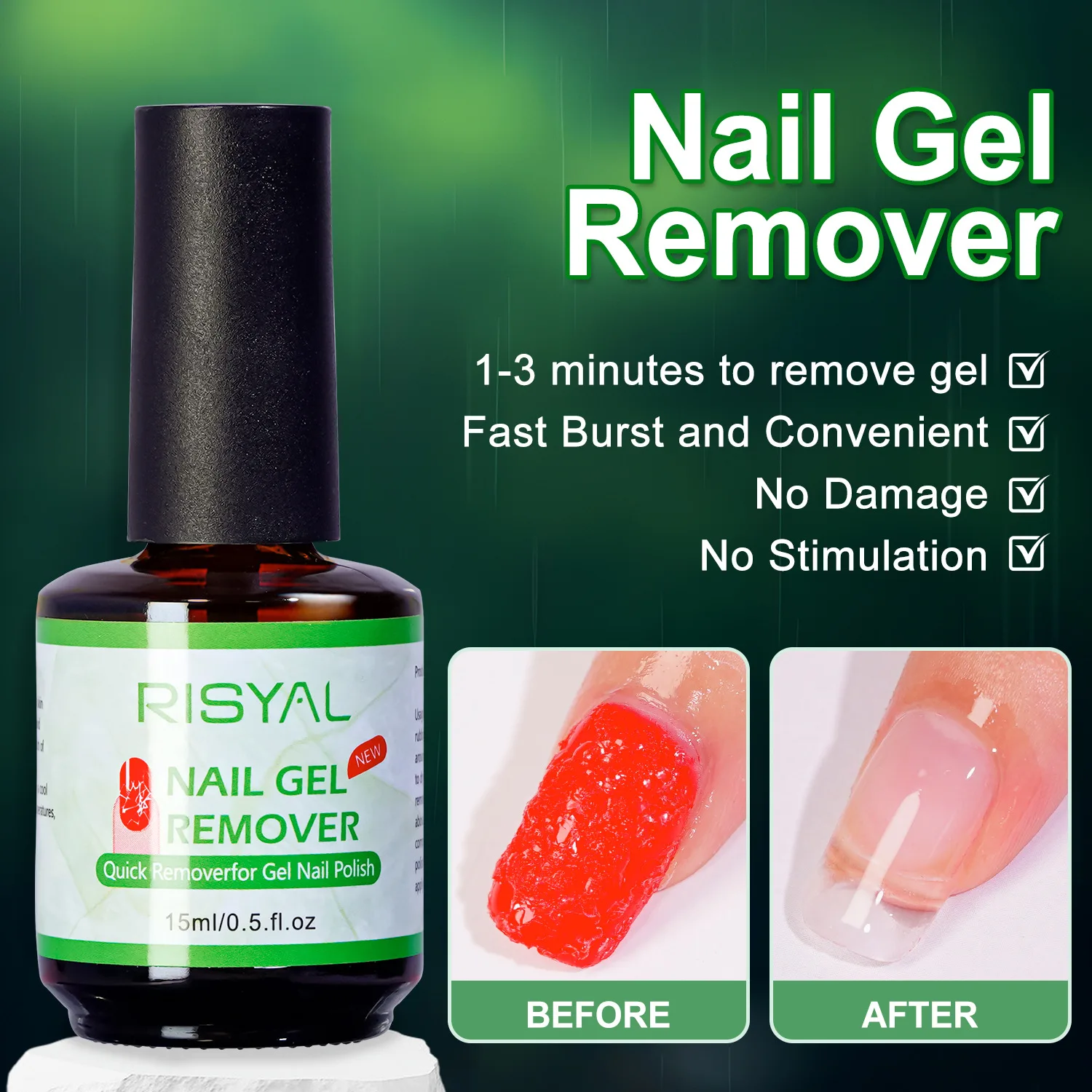 Explosive Nail Polish Remover Nail Salon Specific Cleaning Water Plant Formula Non Irritating Damaging Quick Drying No Residue