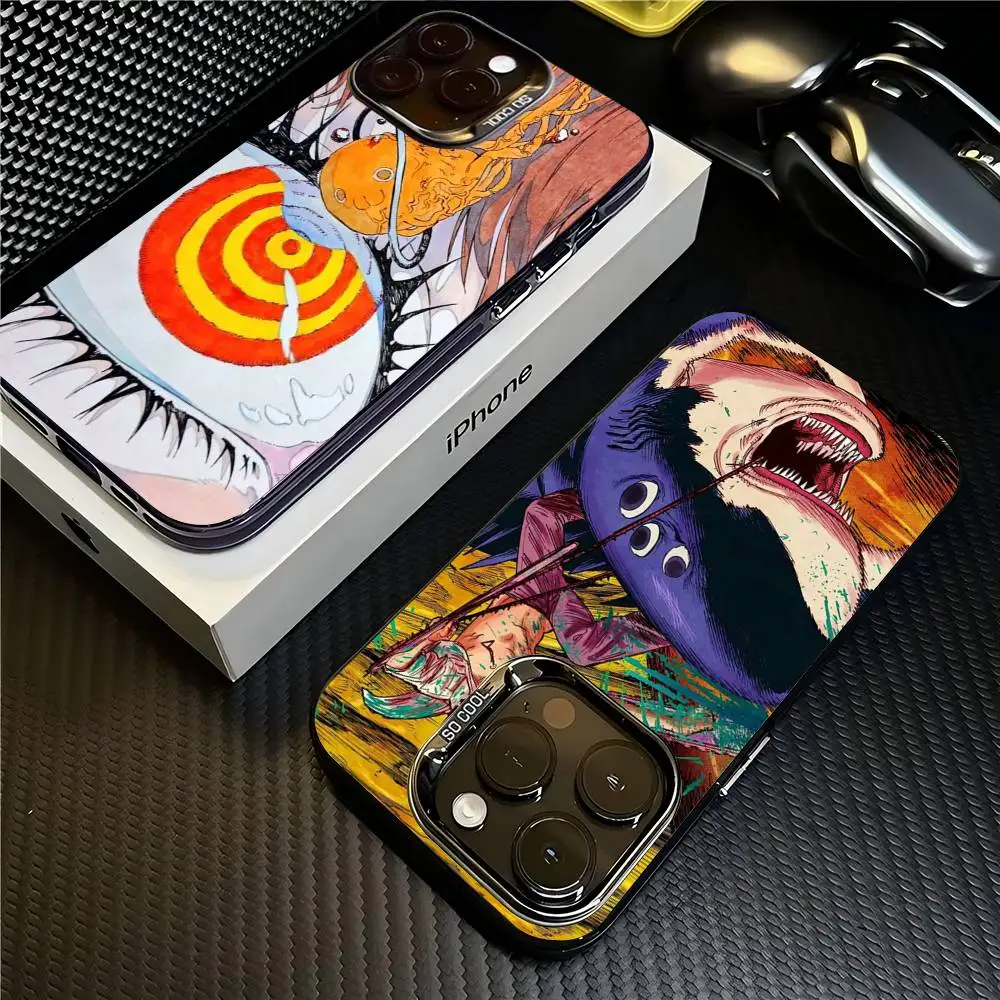

Power Chainsaw Man Phone Case For IPhone 17 16 15 14 13 12 11 Pro MAX Matte Shockproof Back Anti Fall Matte Cover