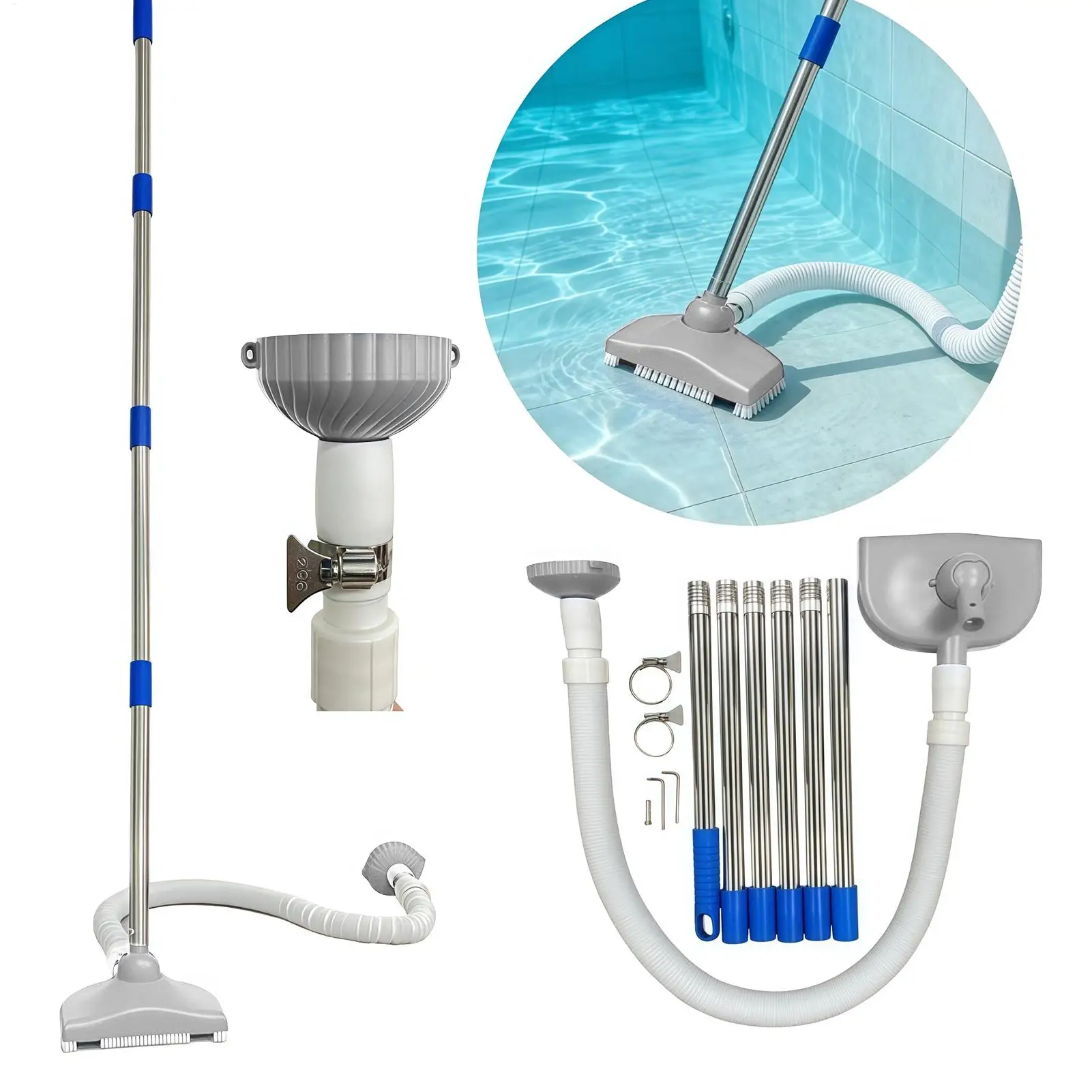 

Vacuum For Pool Tub Automatic Suction Vacuum Pool Suction Cleaner For Outdoor Backyard Garden Swimming Patio Pond Fountain Spa