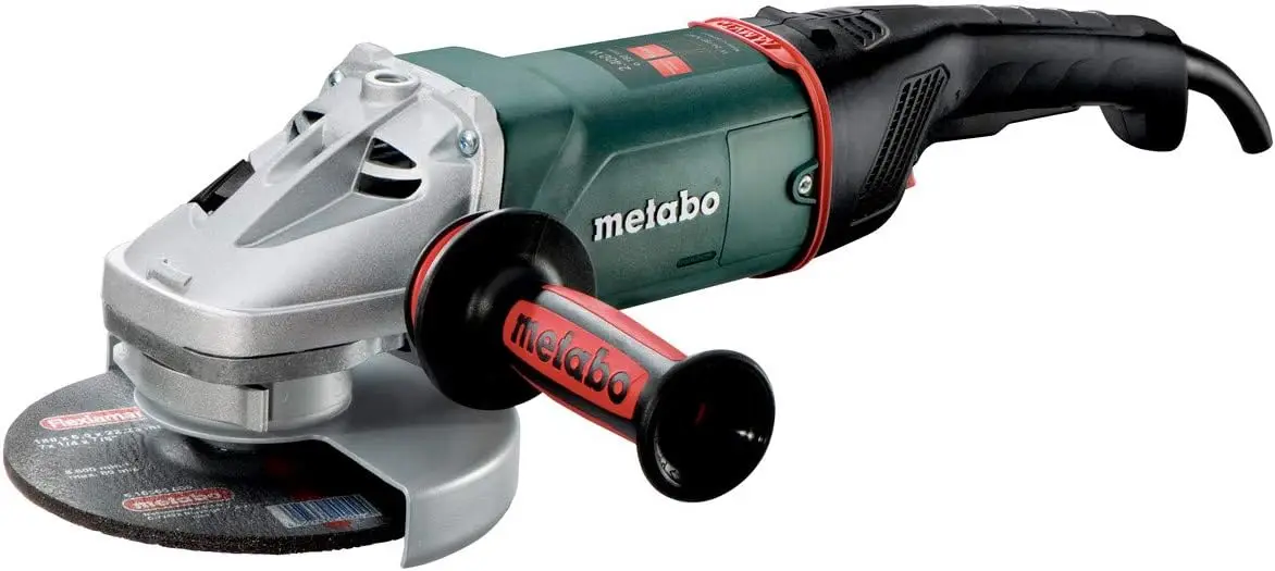 7-Inch Angle Grinder, 8,500 Rpm, 15 Amp, Paddle Switch, Vibratech, Made In Germany, Wp 24-180 Mvt, 606485420, Green