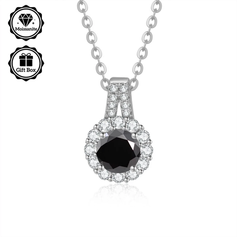 

Ювелирные изделия LAMVOICE для женщин, колье из стерлингового серебра 925 пробы, рождественский подарок, подарок высокого качества, ожерелье из муассанита 1 карат