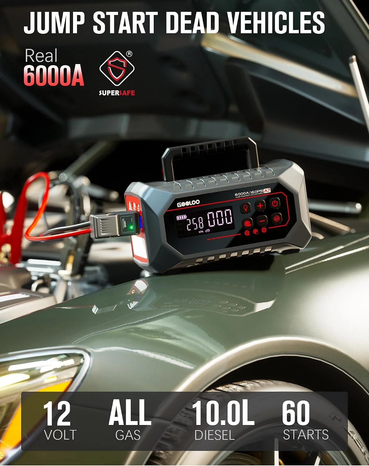 GOOLOO A3 Jump Starter with Air Compressor & GOOLOO A7 Jump Starter with Air Compressor