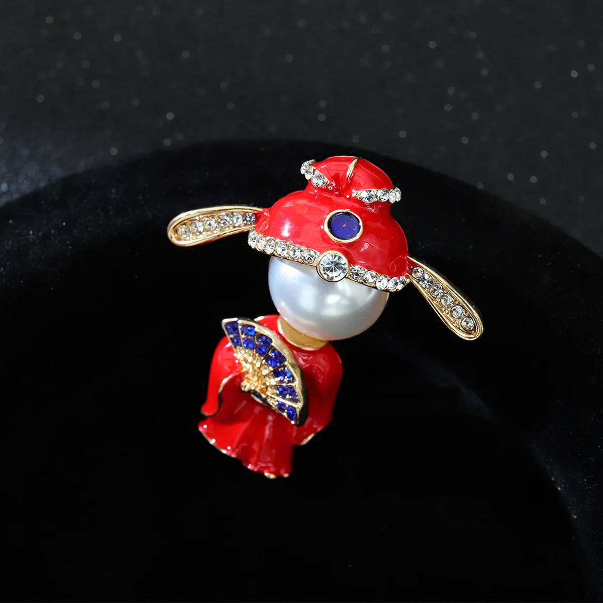 دبوس بروش النمط الصيني الصين شيك تاج الأوبرا الصينية التقليدية دبابيس لتزيين الملابس شارات دبوس المجوهرات