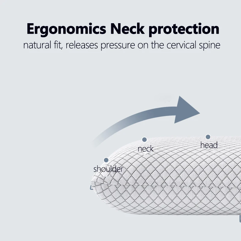 Imagem -05 - Gel Memory Foam Cooling Travesseiros Pescoço Ortopédico e Apoio para as Costas Dorminhocos Estomacais Experiência de Sono Relaxado sem Odor