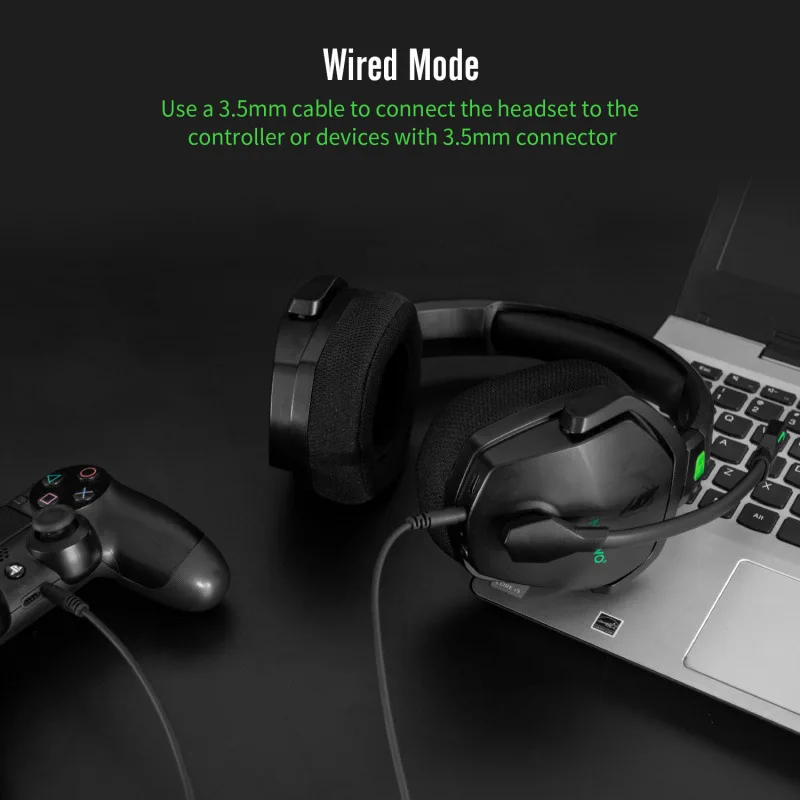 NUBWO G06 Wireless Gaming Earphones Head mounted Earphones Stereo 2.4G Bluetooth Dual mode PS4 XBOX Computer Wireless Earphones